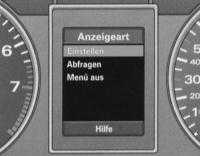  Информационная система водителя (FIS) Audi A4