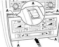  Снятие и установка блока управления отопителем/кондиционером Audi A4