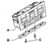  Снятие и установка блока управления отопителем/кондиционером Audi A4