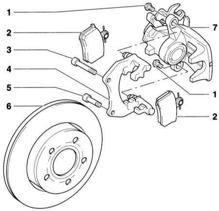  Снятие и установка колодок тормозных механизмов задних колёс Audi A4