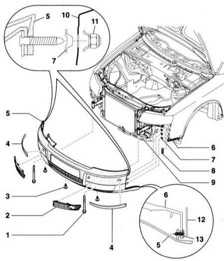 Снятие и установка переднего бампера Audi A4